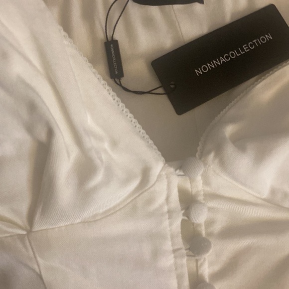 Perfect summary White Dress “Romance” Nonna Colecftion Dubai Mall NWT - Picture 7 of 17